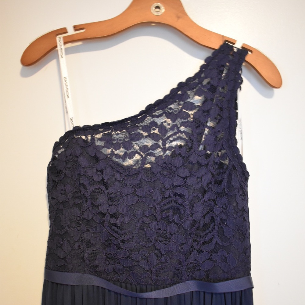 David’s Bridal Blue Bridesmaid Dress